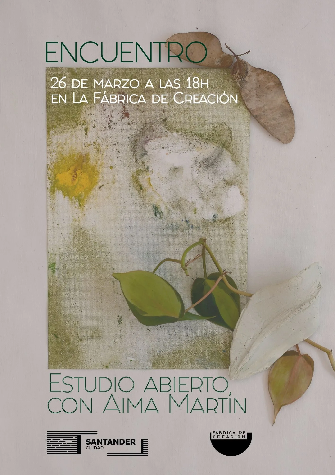 Encuentro estudio abierto de la artista Aima Martin proyecto Hoja