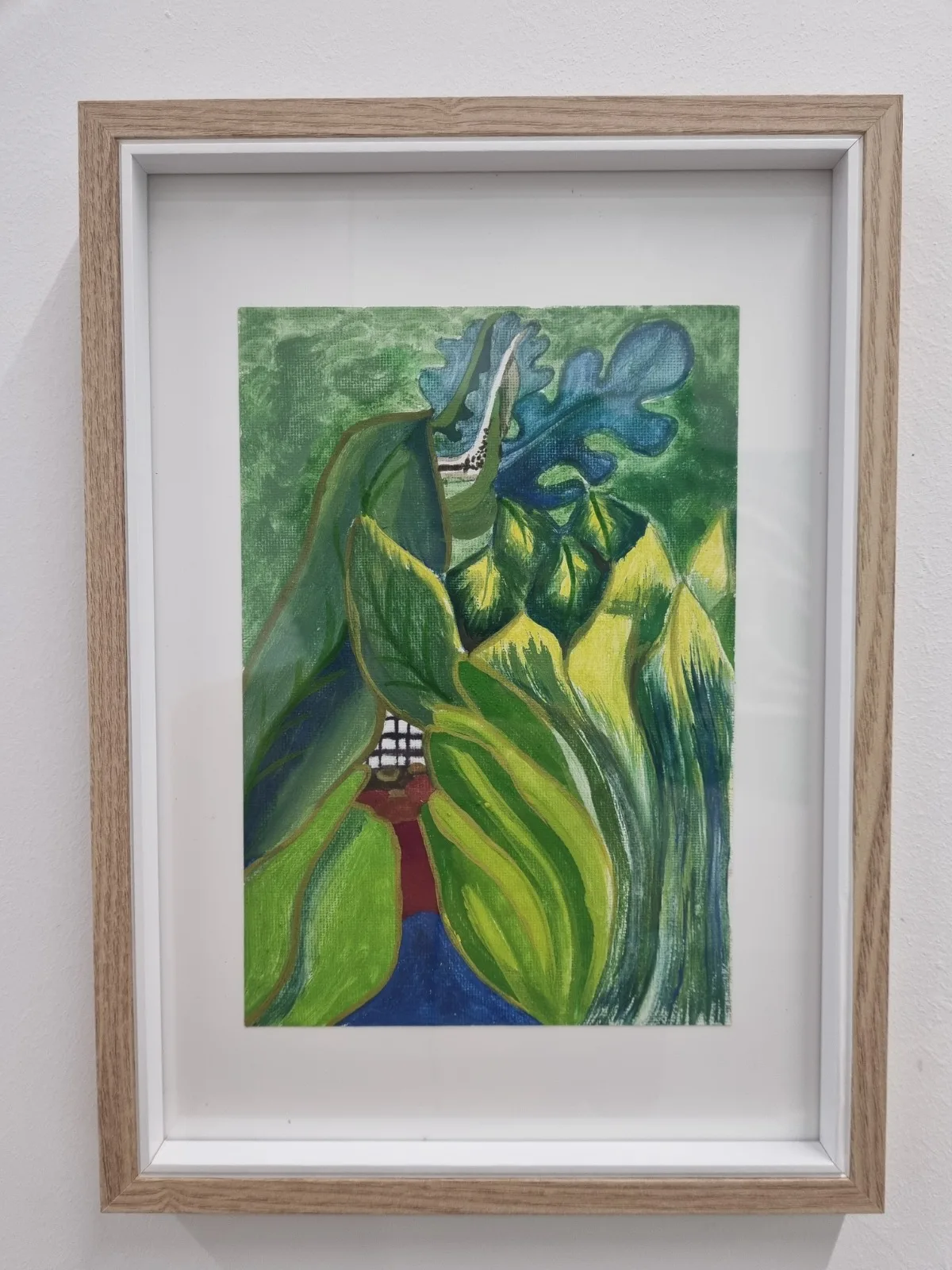 Serie Hablando de las hojas pintura con pigmentos naturales de Aima Martín