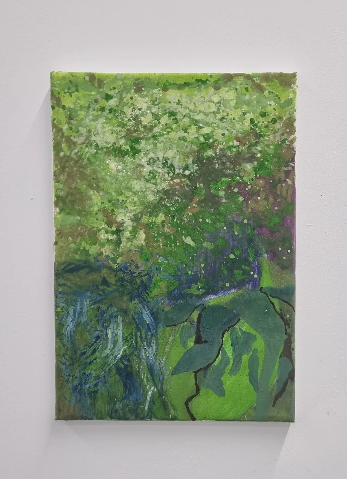 Serie Hablando de las hojas pintura con pigmentos naturales de Aima Martín
